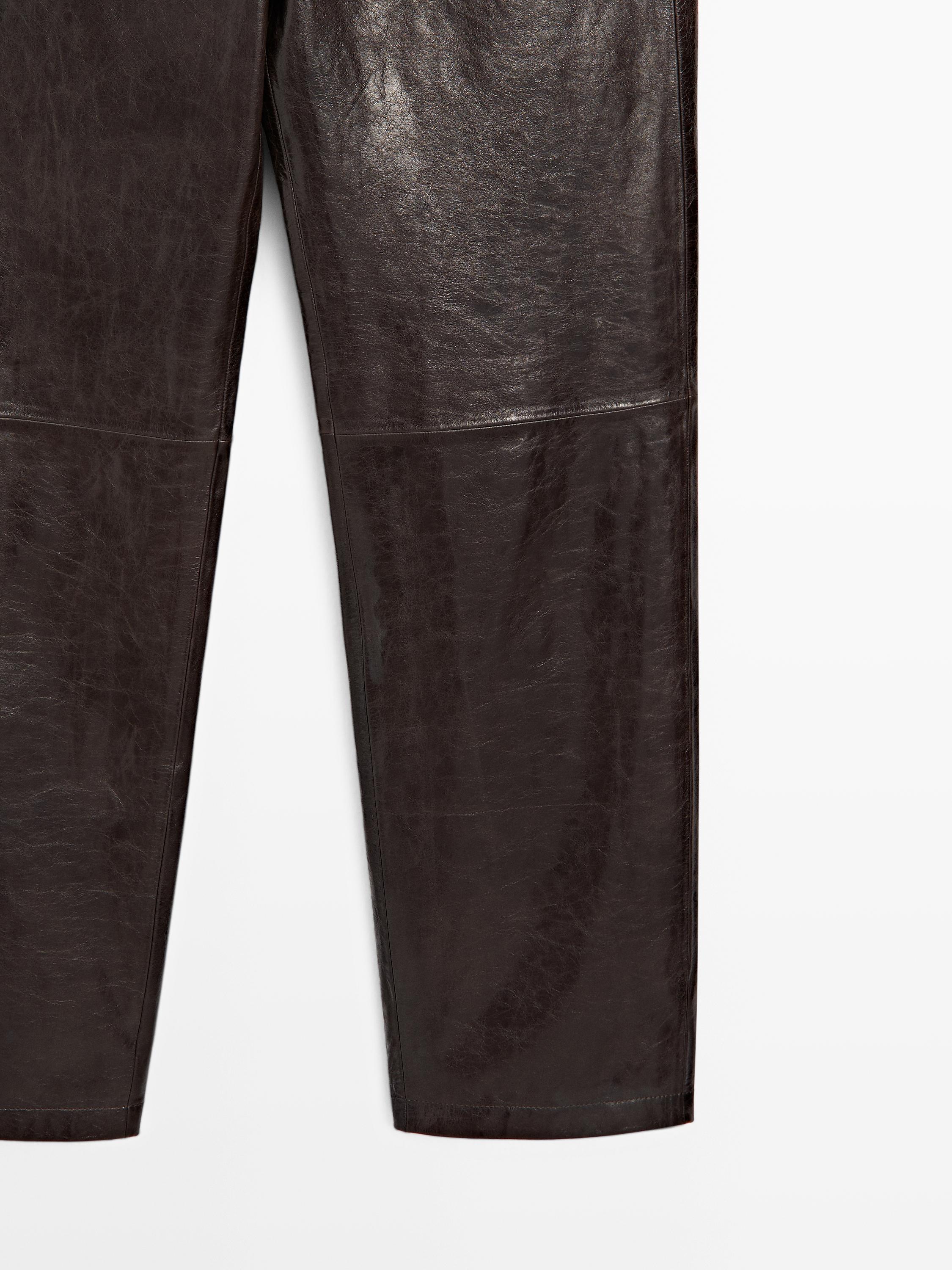 Pantalon en cuir nappa